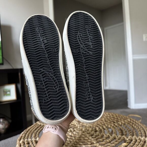 Vintage Havana Silver Glitter Tan Star Sneakers Sz 7 EXCELLENT! Beige White Shoe - Picture 6 of 9